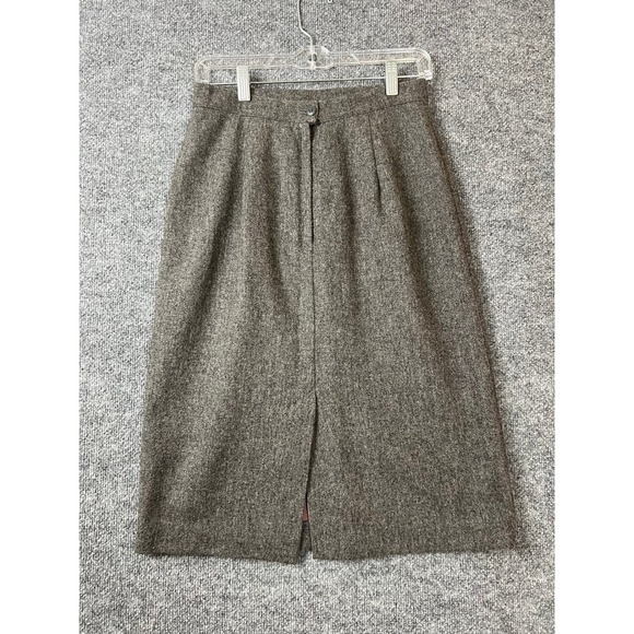 Briggs Skirt Sz 27 Grey Tweed Wool Blend Pencil Skirt Midi Made in USA Vinatge - Picture 3 of 8